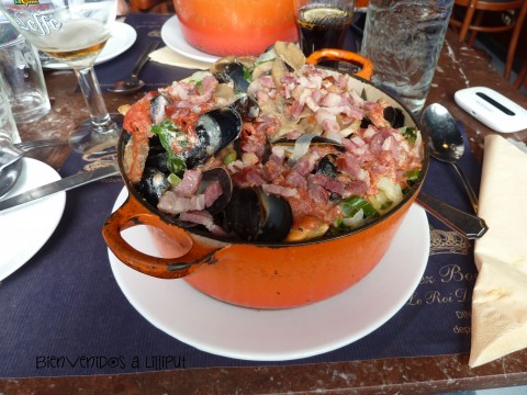 Mejillones en restaurante Chez Bouboule (Dinant)