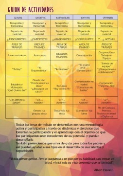 Horario Campus de Verano Trinidad Sansueña