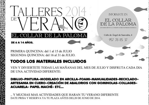 Taller de Verano El Collar de la Paloma