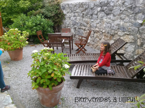 Terraza privada apartamento La Posada de Somo
