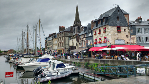 Puerto de Honfleur, Nrmandia, Francia