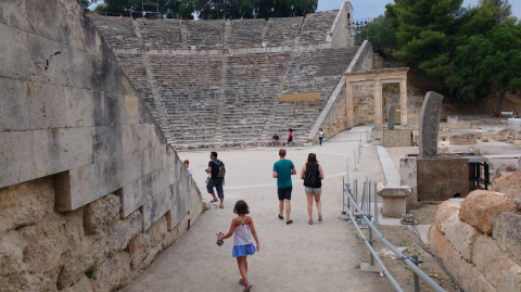 Puerta Teatro de Epidauro, Peloponeso, Grecia